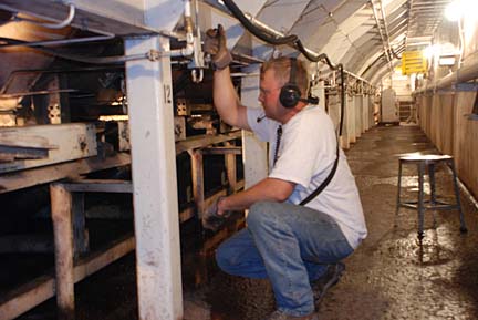 Gateman in tunnel