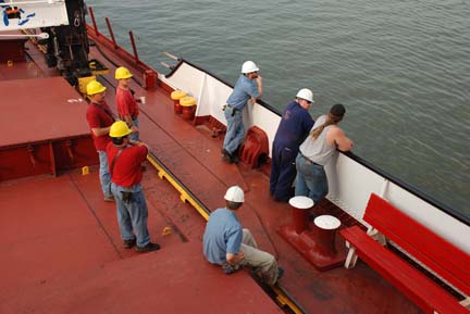 Crew on deck