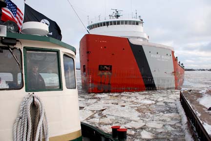 Roger Blough entering lay-up dock