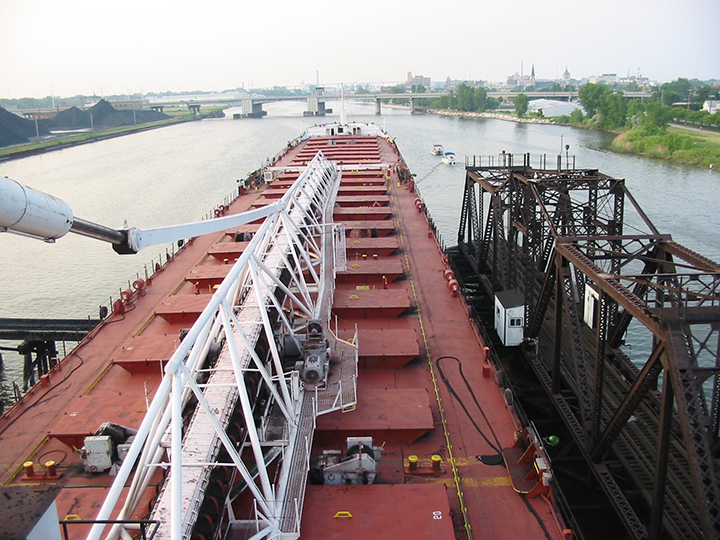 American Republic at Fox River train bridge
