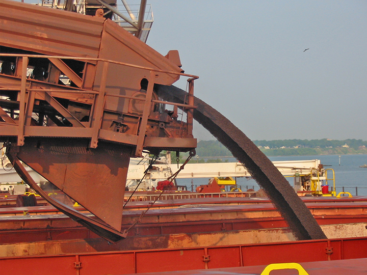 Loading pellets at Lakefront