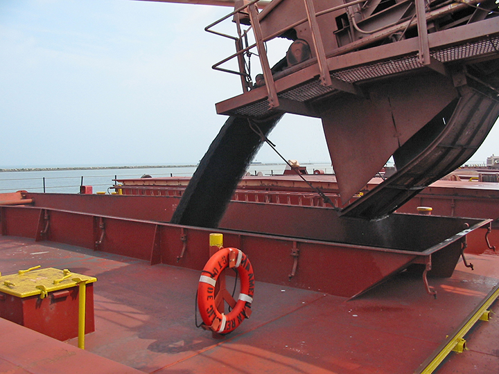 Loading pellets at Lakefront