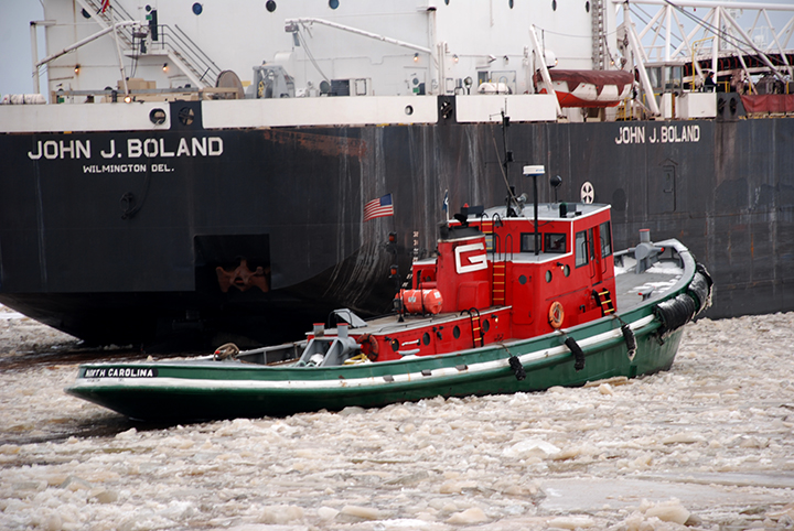 Boland in shipyard
