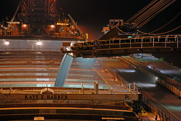Loading at night