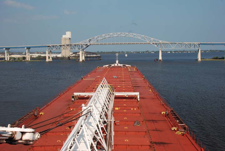 Approaching Blatnik Bridge