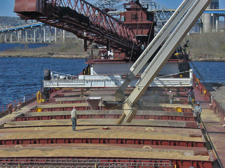Jackson loading grain at Superior