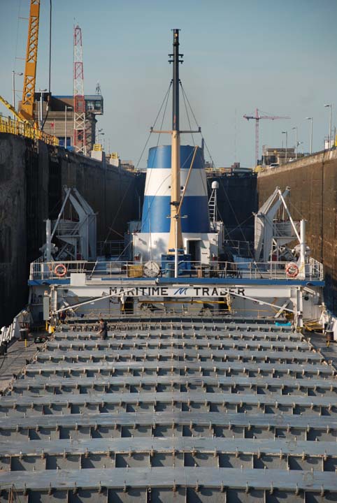 Looking aft at Lock 7