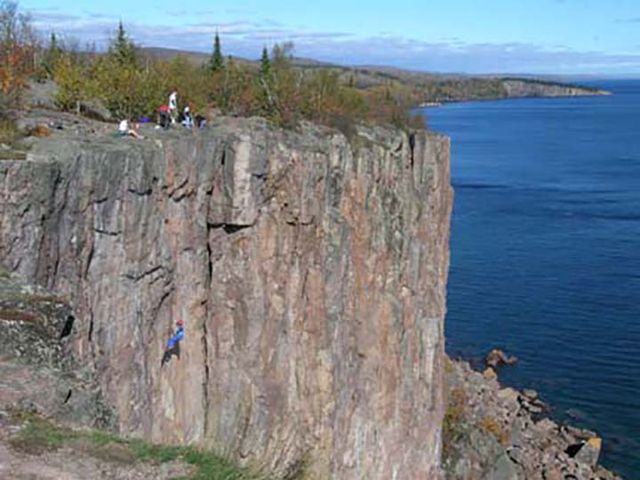 Rock climbers at Palisade Head
