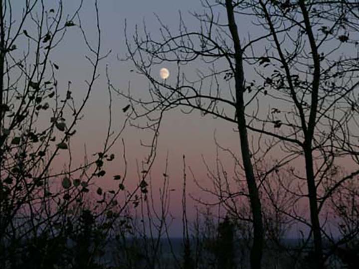 Moon over Lake Superior