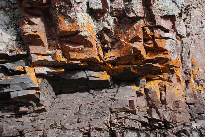 Split Rock River: orange wall