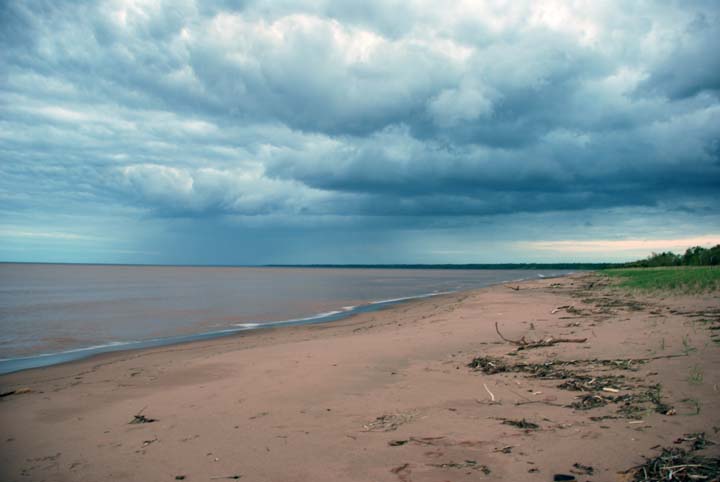 Storm clouds over Wisconsin Point