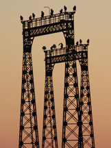 Light towers on old Great Northern dock