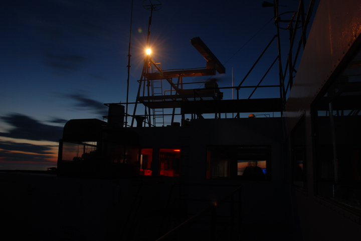 Radar array at twilight
