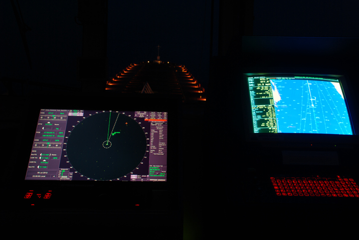 Pilothouse at night