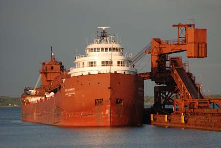Kaye E. Barker loading at Escanaba