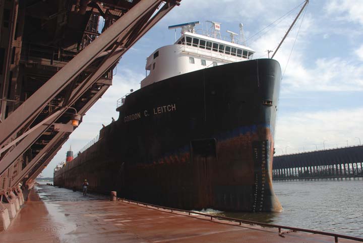Leitch along dock