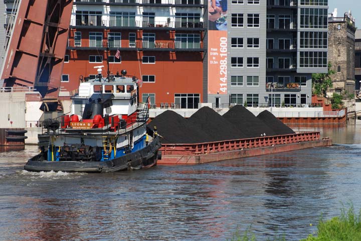 tug Leona B with barge