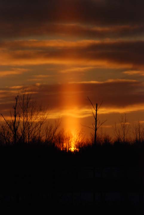 Sun pillar