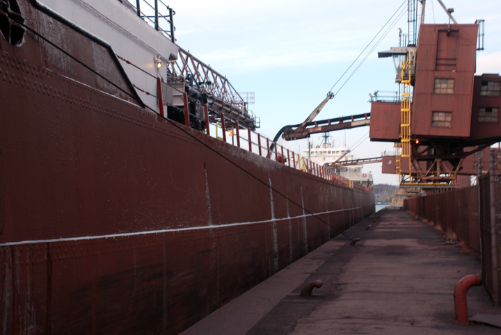 Oberstar at dock at Silver Bay