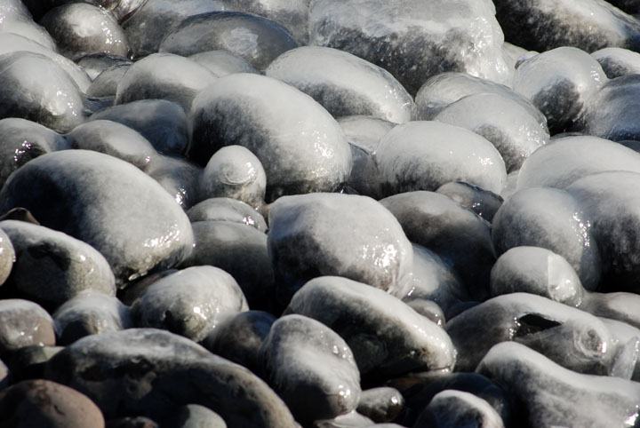 Ice Coated Rocks