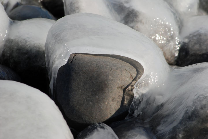 Ice Coated Rock
