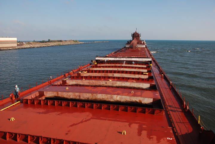 Oberstar arriving at Indiana Harbor