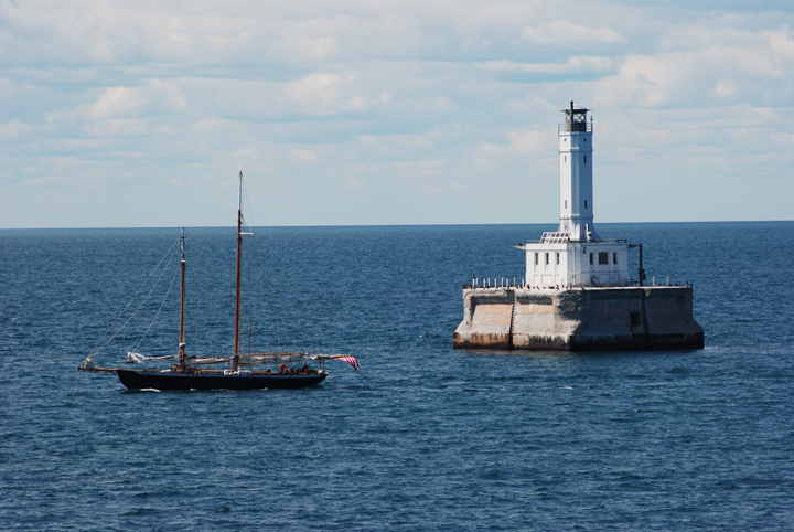 Hon. James L. Oberstar on Lake Michigan