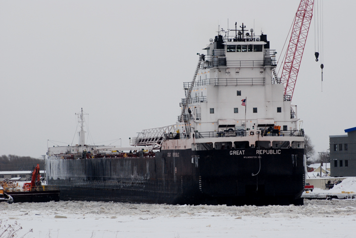 Great Republic entering dry dock