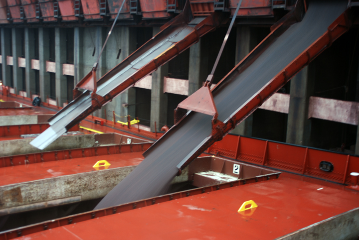 loading iron ore